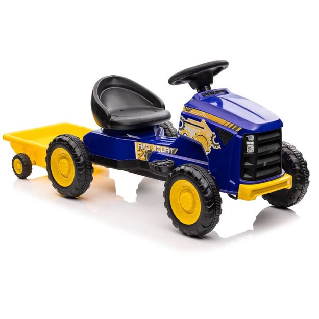 Minamas vaikiškas traktorius G206 su priekaba, mėlynas