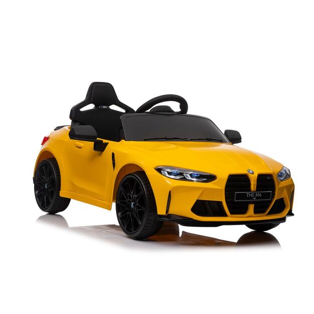 Vienvietis elektromobilis vaikams BMW M4, geltonas