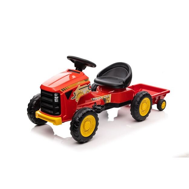 Minamas vaikiškas traktorius G206 su priekaba, raudonas