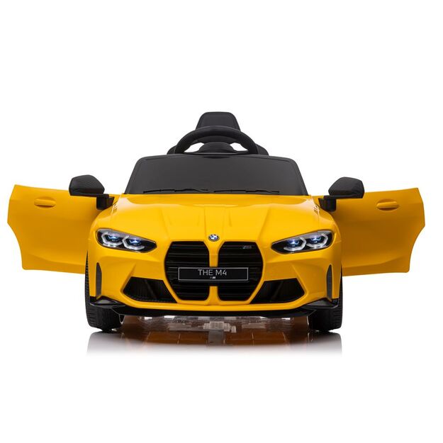 Vienvietis elektromobilis vaikams BMW M4, geltonas