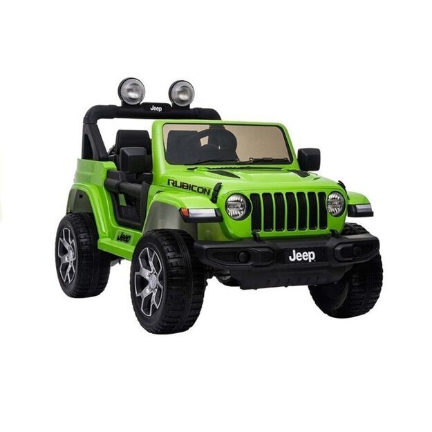 Vienvietis elektromobilis vaikams Jeep Rubicon 4x4, žalias