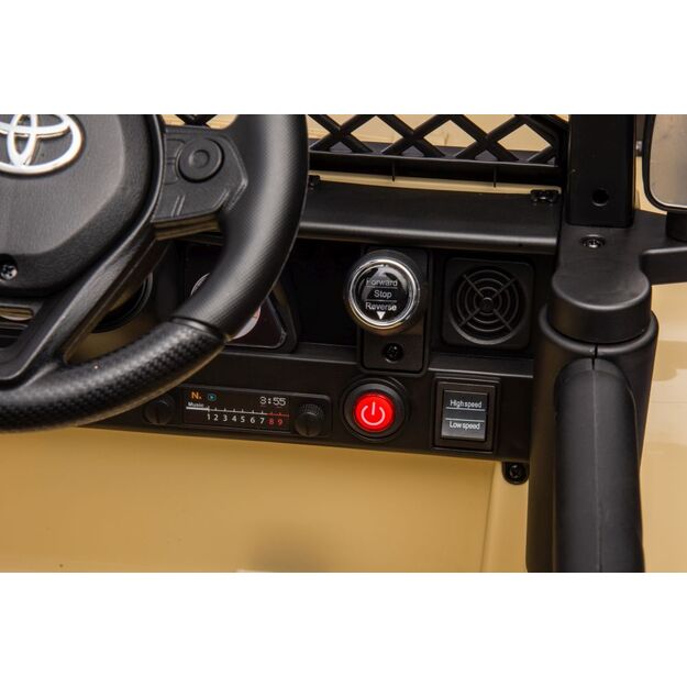Vienvietis elektrinis visureigis Toyota FJ Khaki 4x4, rudas