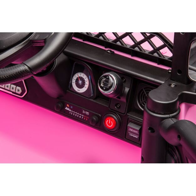 Vienvietis elektrinis visureigis Toyota FJ Pink 4x4, rožinis