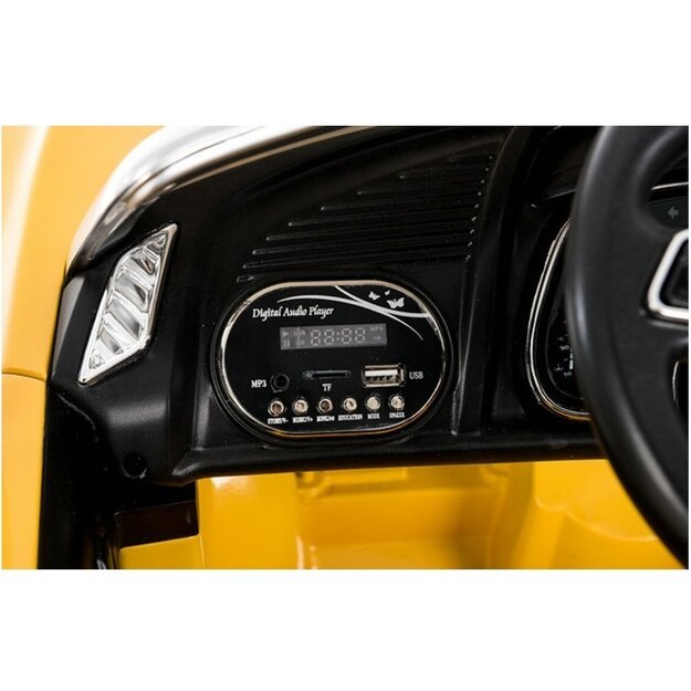 Vienvietis elektromobilis vaikams Audi R8 SPYDER, geltonas