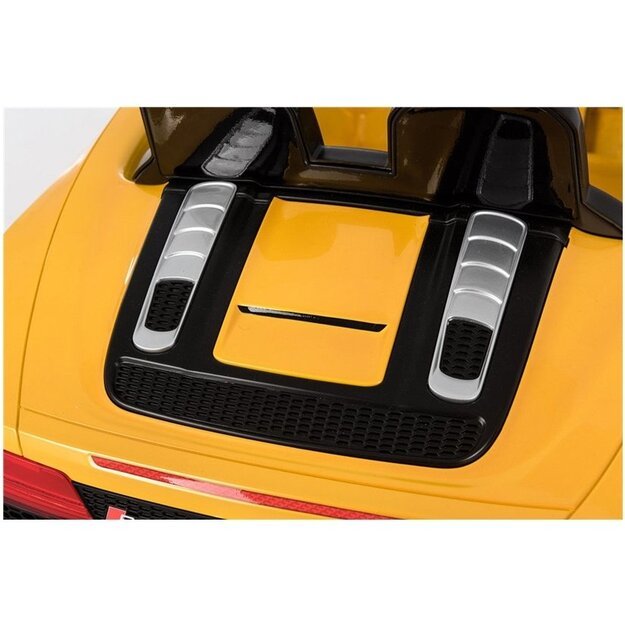 Vienvietis elektromobilis vaikams Audi R8 SPYDER, geltonas