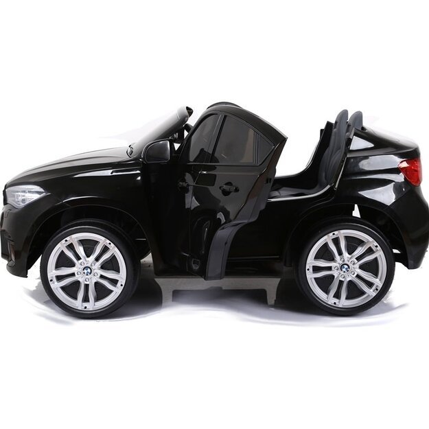Dvivietis elektromobilis vaikams BMW X6M, juodas lakuotas