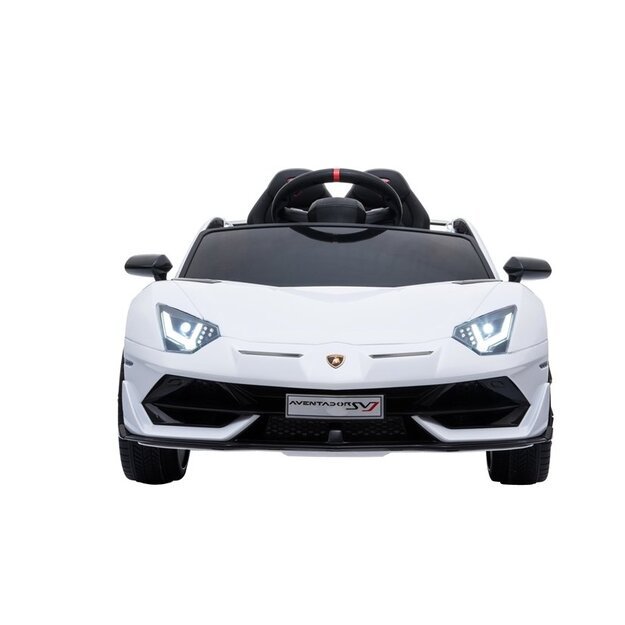 Vienvietis elektromobilis vaikams Lamborghini Aventador, baltas