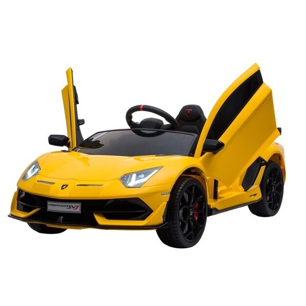 Vienvietis elektromobilis vaikams Lamborghini Aventador, geltonas