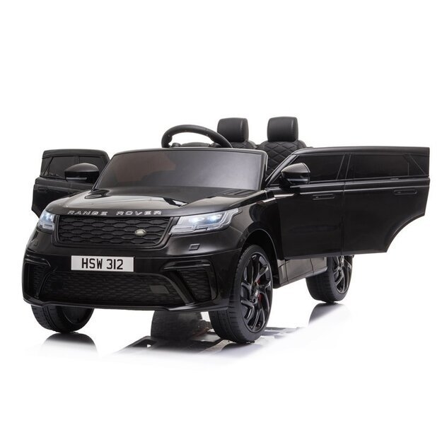 Dvivietis vaikiškas elektromobilis Range Rover juodas lakuotas