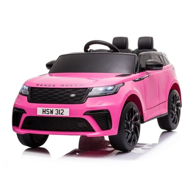 Dvivietis elektrinis džipas Range Rover, rožinis lakuotas