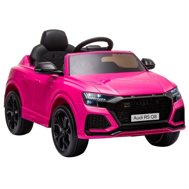 Vienvietis elektromobilis vaikams Audi RS Q8, rožinis