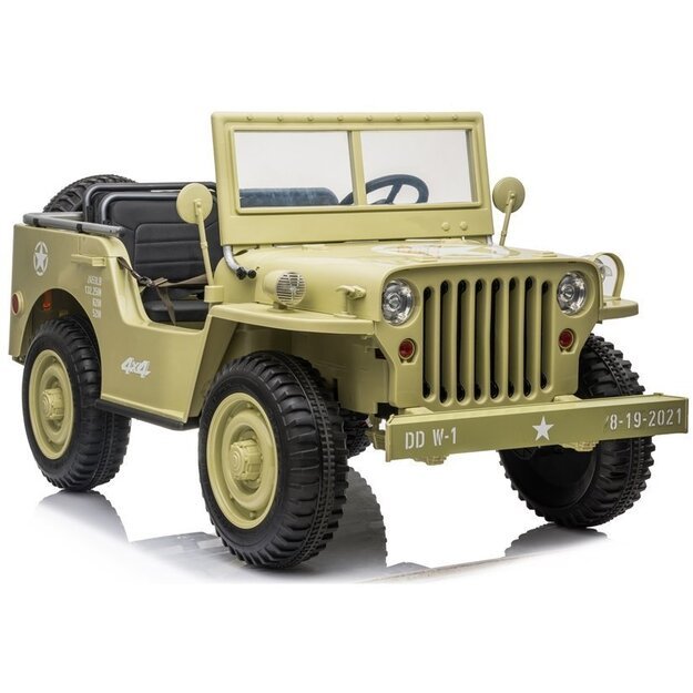 Dvivietis elektromobilis vaikams JEEP Willy 4x4 JH101, pilkas