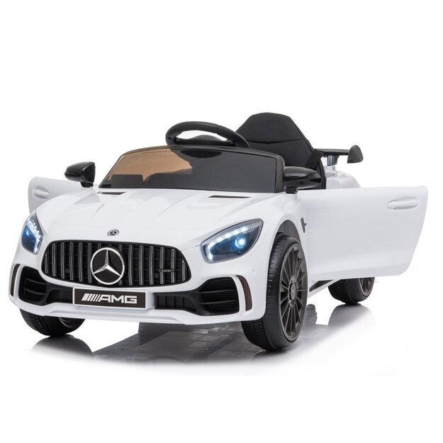 Vienvietis elektromobilis vaikams Mercedes AMG GT R, baltas