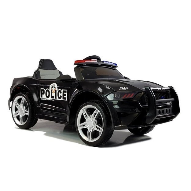 Elektromobilis vaikams Policija - BBH0007, juodas
