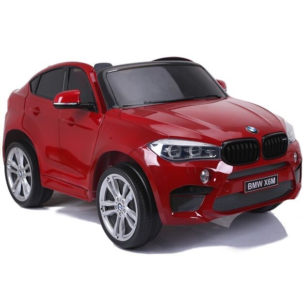 Dvivietis elektromobilis vaikams BMW X6M, raudonas lakuotas
