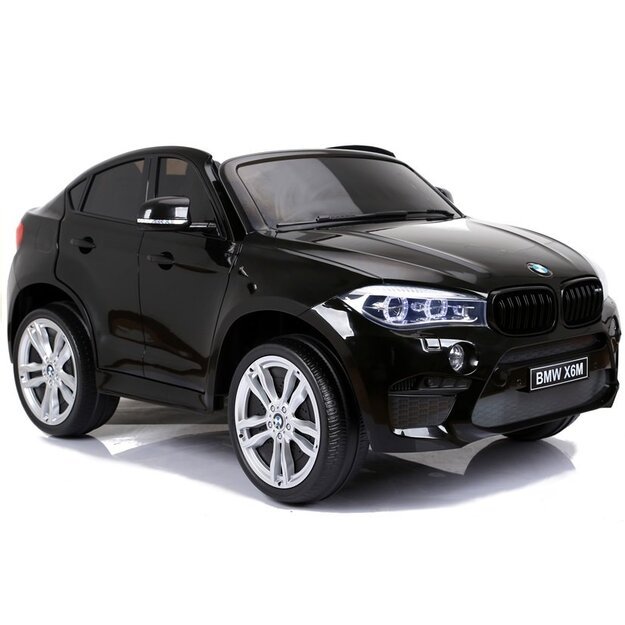 Dvivietis elektromobilis vaikams BMW X6M, juodas lakuotas