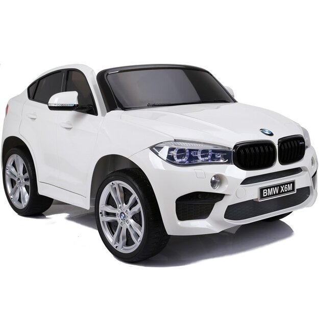 Dvivietis elektromobilis vaikams BMW X6M, baltas