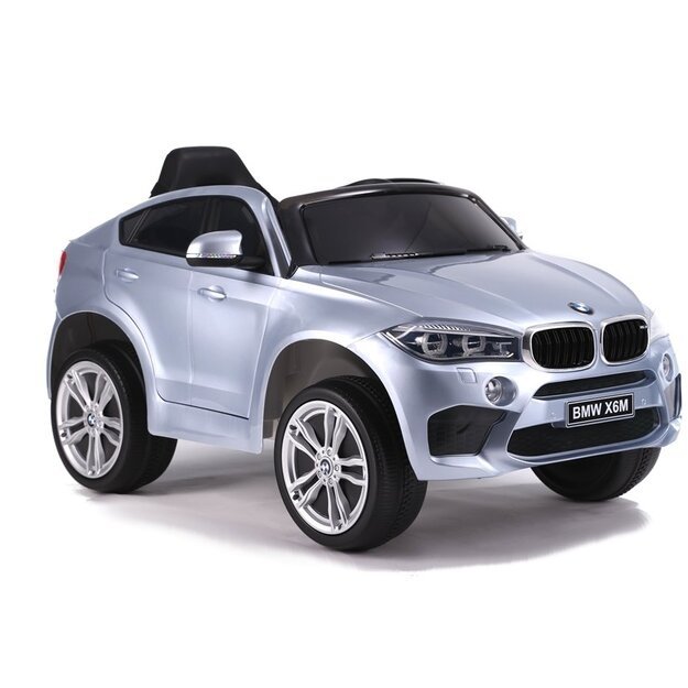 Elektromobilis vaikams BMW X6, sidabrinis lakuotas