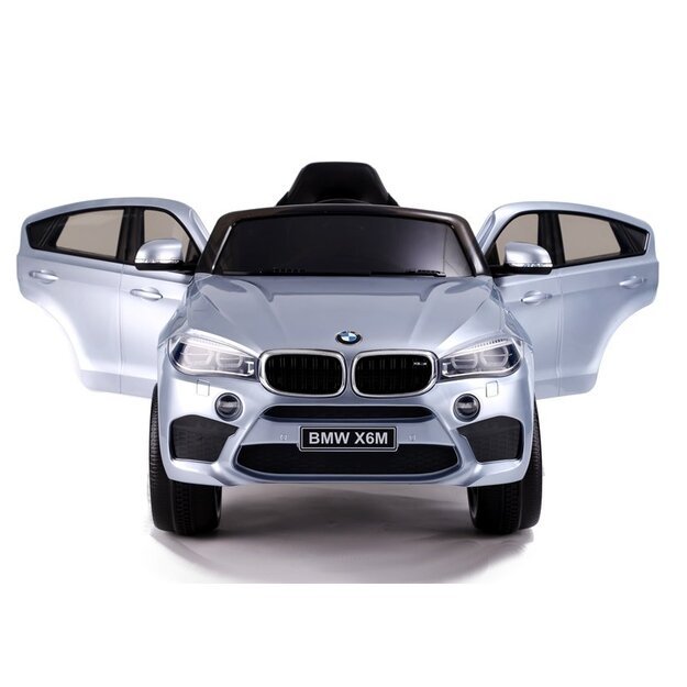 Elektromobilis vaikams BMW X6, sidabrinis lakuotas