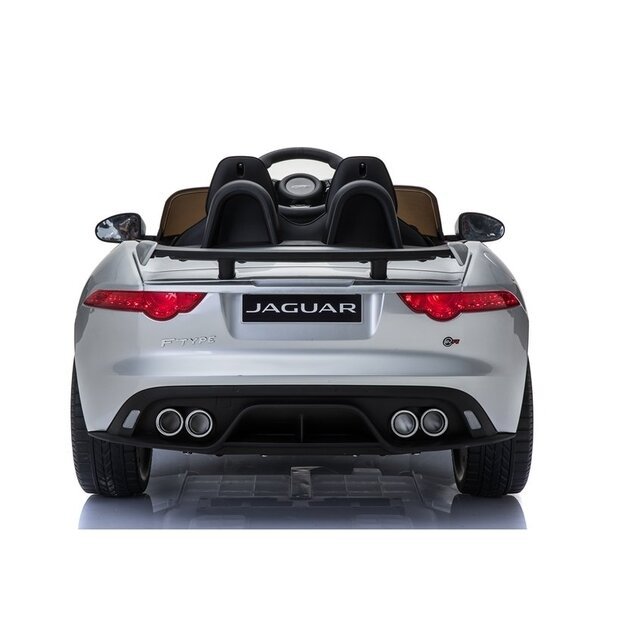 Elektromobilis vaikams Jaguar F-Type, sidabrinis blizgus