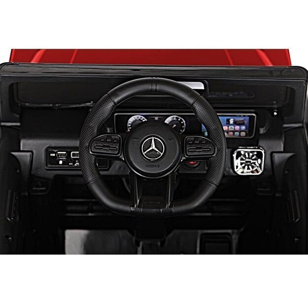 Vienvietis elektrinis džipas Mercedes Benz G63 AMG, raudonas lakuotas