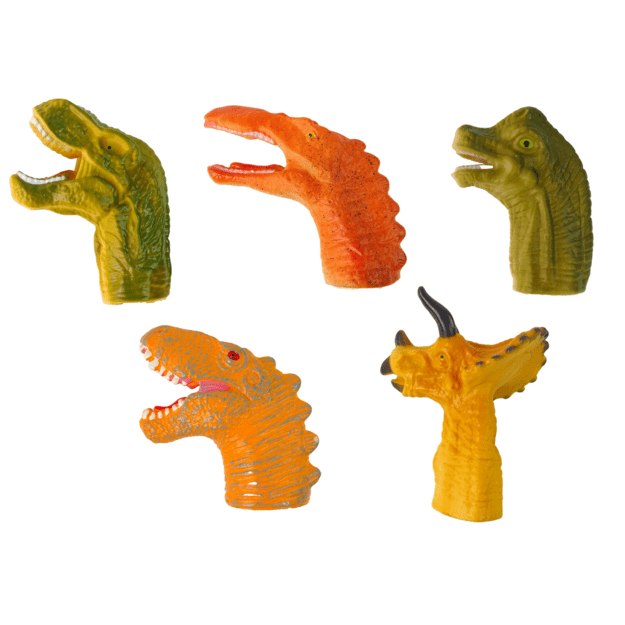 Antpirščių rinkinys 5 vnt, dinozaurai