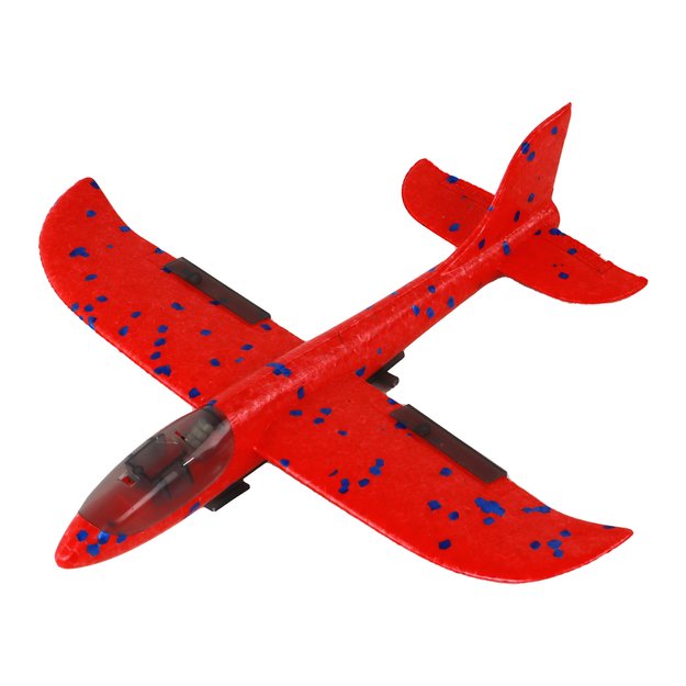 Lėktuvo paleidimo pistoletas su muilo burbulais, raudonas