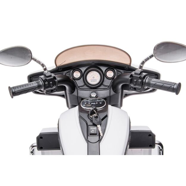 Triratis elektrinis motociklas vaikams Goldwing NEL-R1800GS, baltas