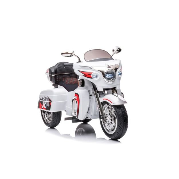 Triratis elektrinis motociklas vaikams Goldwing NEL-R1800GS, baltas