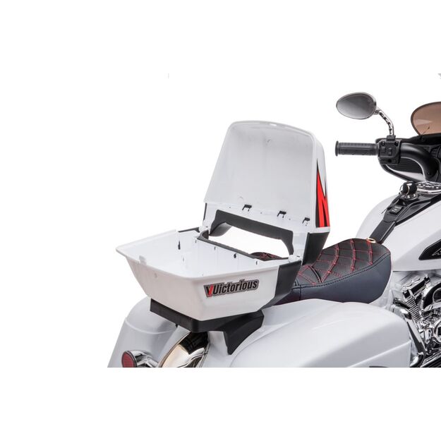 Triratis elektrinis motociklas vaikams Goldwing NEL-R1800GS, baltas