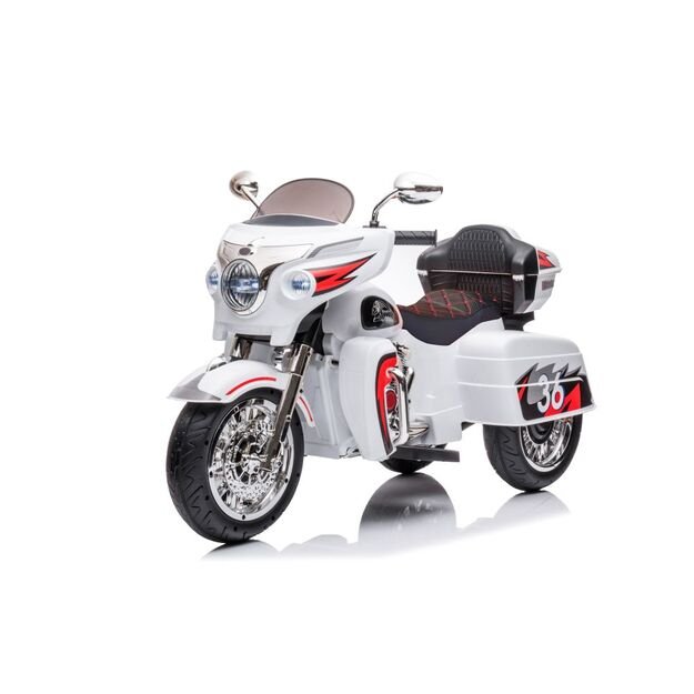 Triratis elektrinis motociklas vaikams Goldwing NEL-R1800GS, baltas