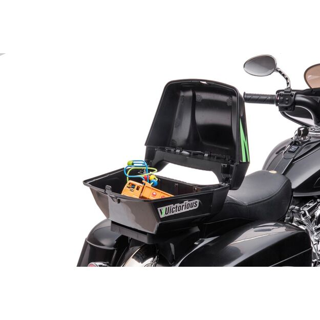 Triratis elektrinis motociklas vaikams Goldwing NEL-R1800GS, juodas