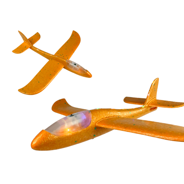 Didelis polistirolo lėktuvas, oranžinis