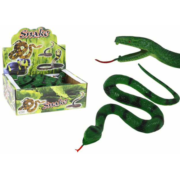 Guminė žaislinė gyvatė, žalia