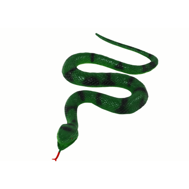 Guminė žaislinė gyvatė, žalia