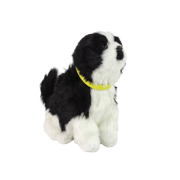 Interaktyvus pliušinis šuo ,,Borderkolis'', baltas/juodas