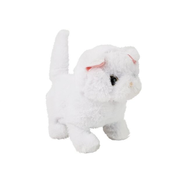 Interaktyvus pliušinis kačiukas, baltas