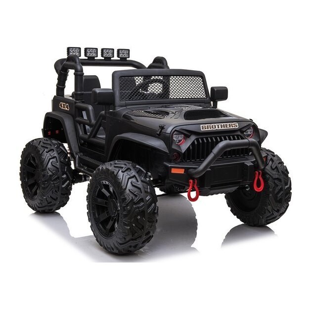 Dvivietis elektromobilis vaikams Jeep JC666, juodas
