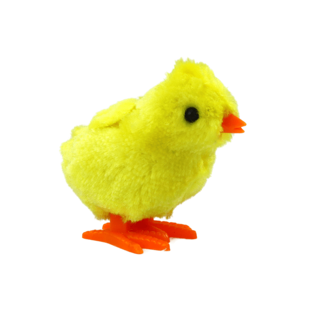 Prisukamas šokinėjantis viščiukas, geltonas