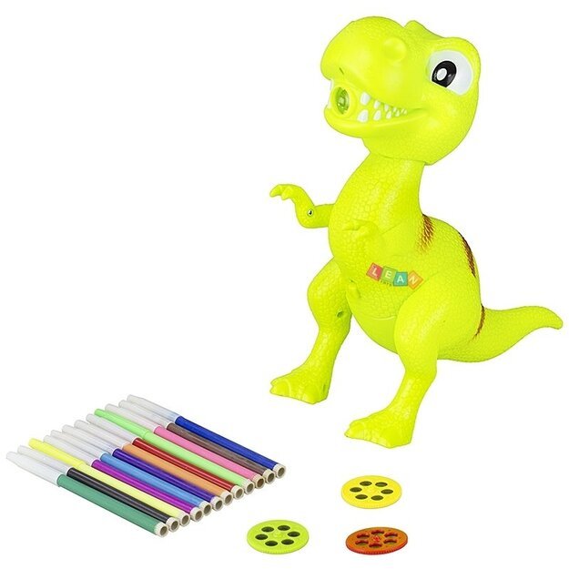 Vaikiškas projektorius, dinozauras, žalias