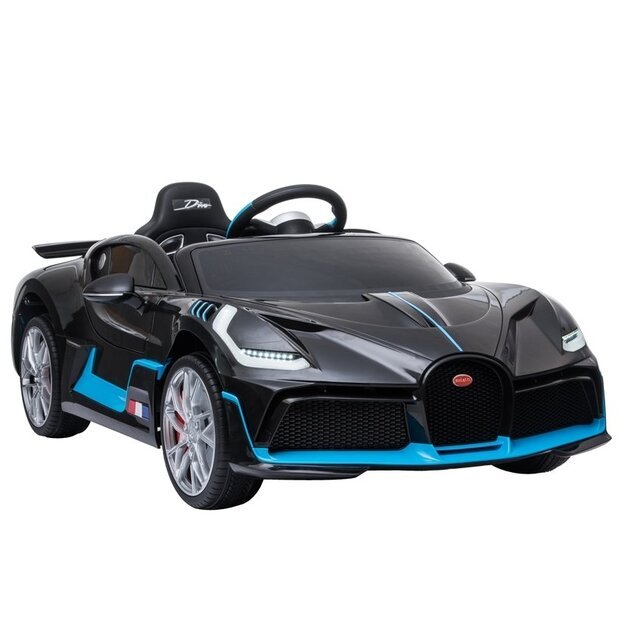 Vienvietis elektromobilis vaikams Bugatti Divo, juodas