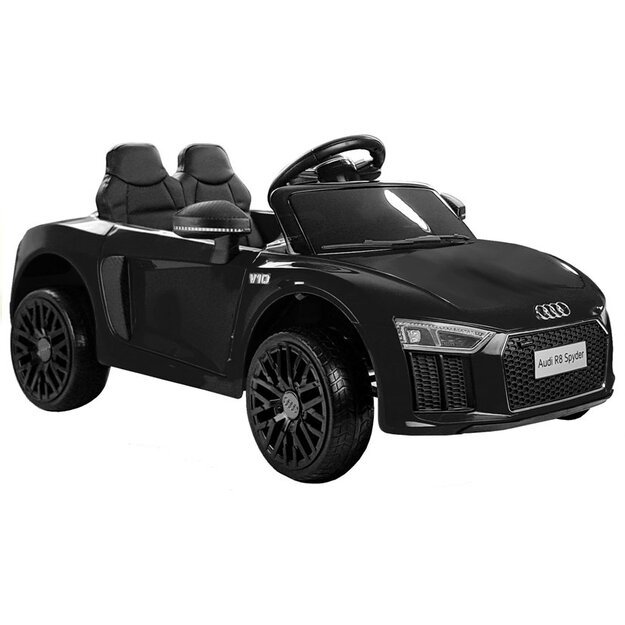 Vienvietis elektromobilis vaikams Audi R8 SPYDER, juodas