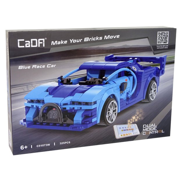 Konstruktorius Race Car Blue R/C 325 detalių, CaDA