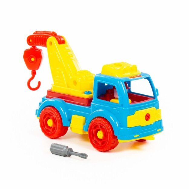 Vaikiškas automobilis su kranu