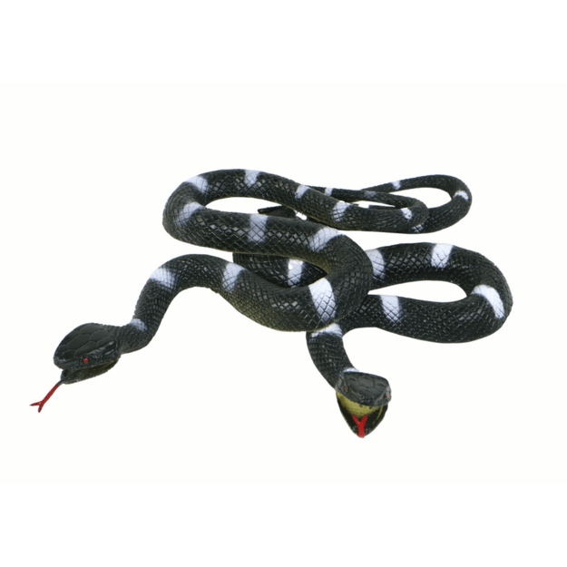 Žaislinė gyvatė, juodai balta