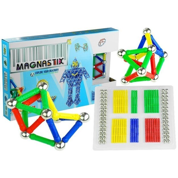 Kūrybinis - magnetinis konstruktorius 188 vnt. „Magnastix“