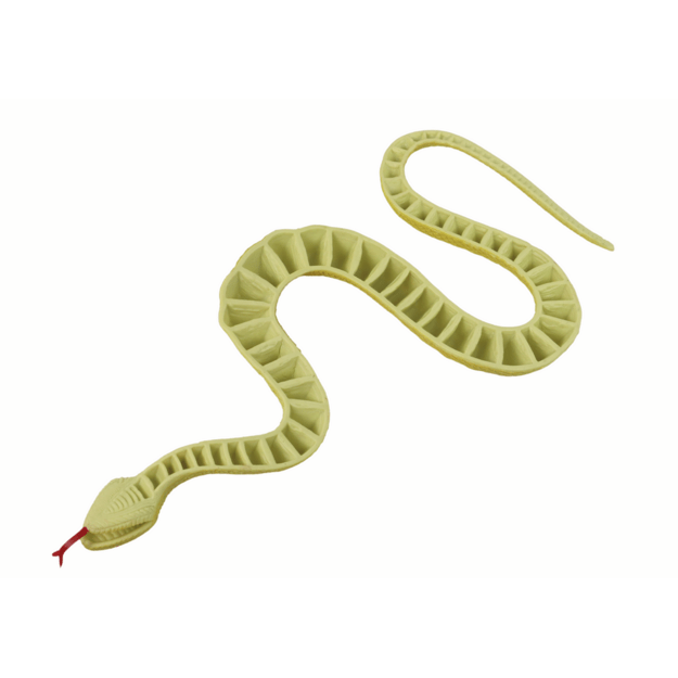 Žaislinė guminė gyvatė, geltonai ruda