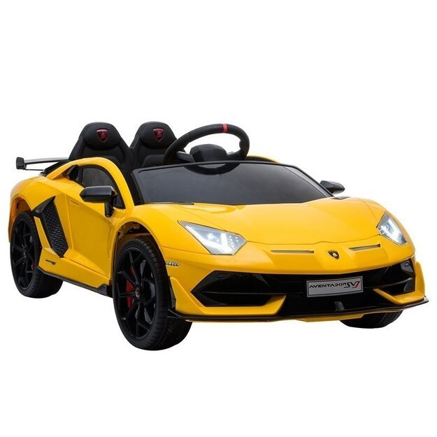 Vienvietis elektromobilis vaikams Lamborghini Aventador, geltonas