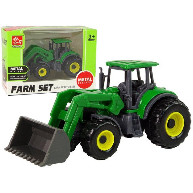 Žaislinis traktorius buldozeris, žalias