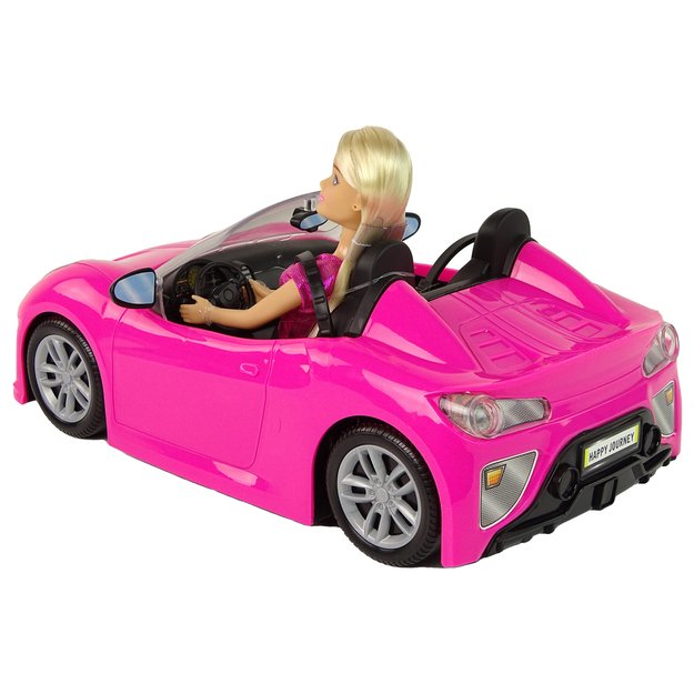 Lėlės ir automobilio rinkinys, rožinis